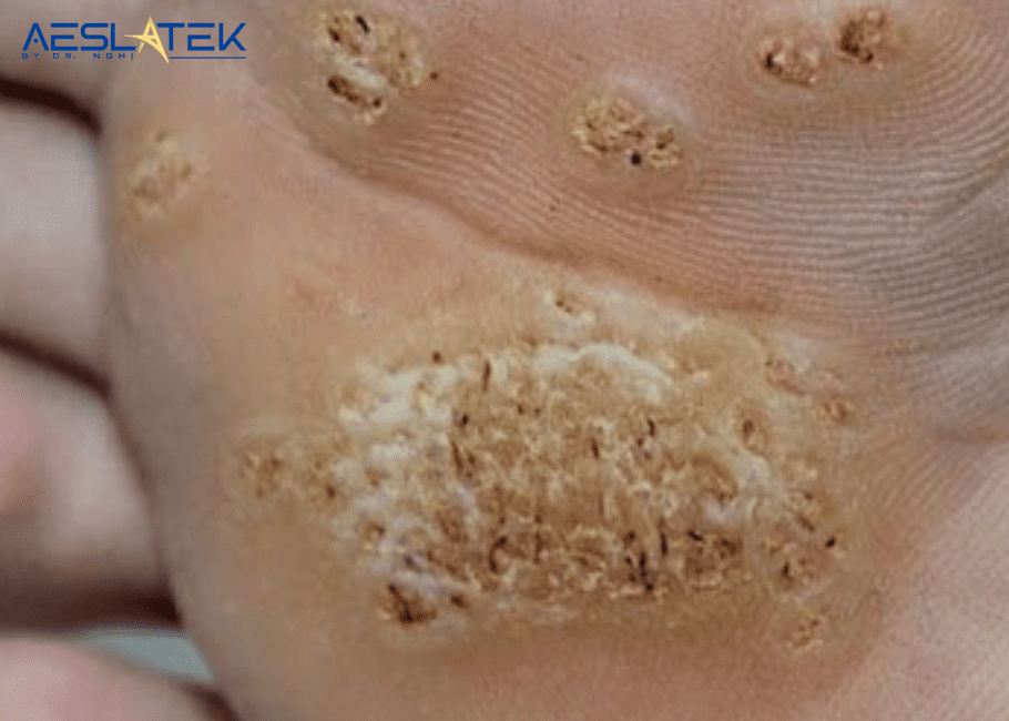 Mụn cóc có khả năng lây lan sang các vùng da khác
