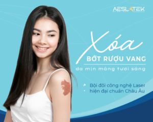 Xóa bớt rượu vang trong điều trị dị dạng mao mạch